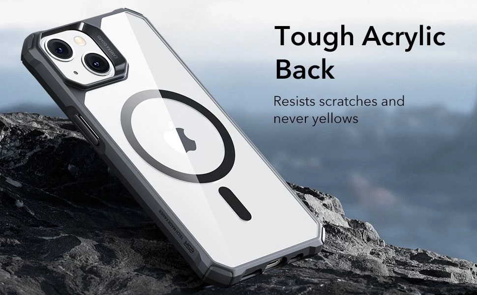 Apple iPhone 14 Plus case transparent gray ESR AIR ARMOR HALOLOCK MAGSAFE