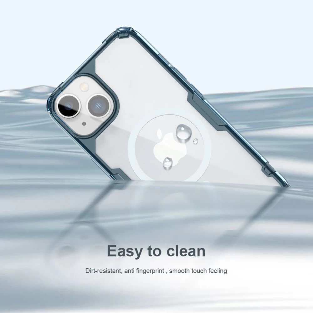 Apple iPhone 14 Plus suojakuori läpinäkyvä sininen Nillkin TPU Pro Magnetic