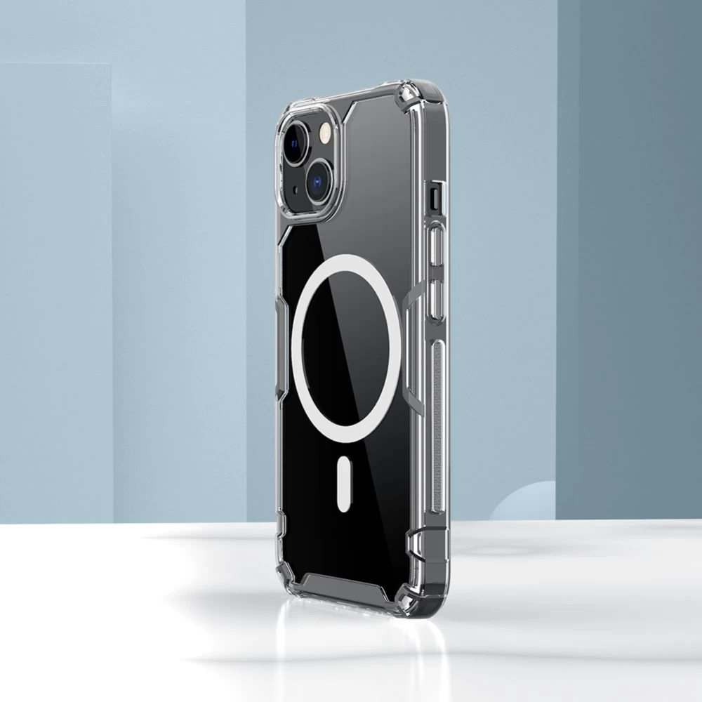 Apple iPhone 14 Plus suojakuori läpinäkyvä sininen Nillkin TPU Pro Magnetic