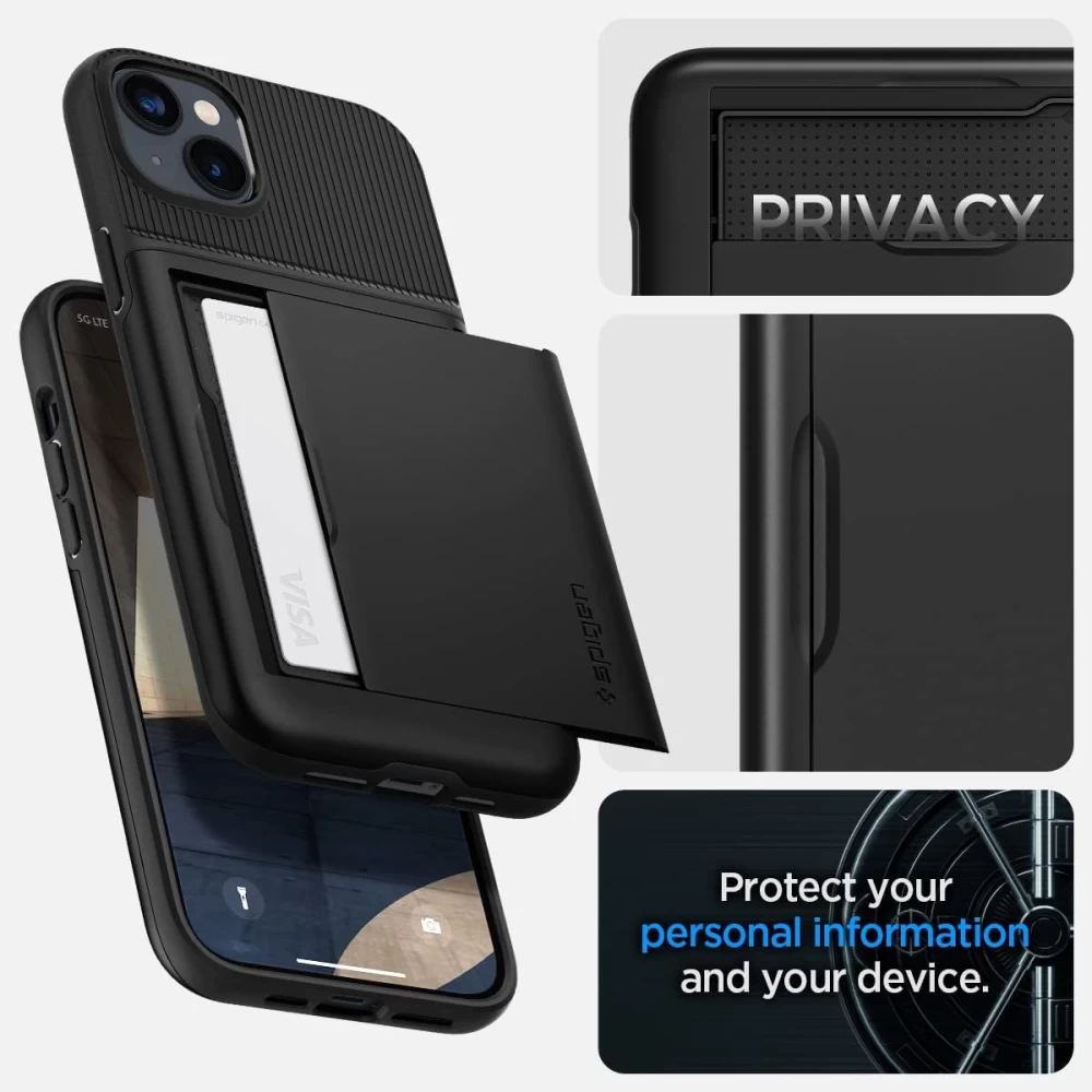 Apple iPhone 14 Plus suojakuori musta SPIGEN SLIM ARMOR CS