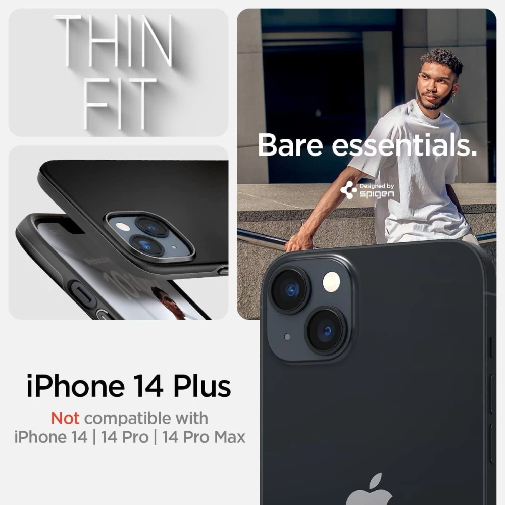 Apple iPhone 14 Plus ümbris must SPIGEN THIN FIT