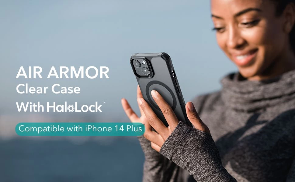 Apple iPhone 14 Plus suojakuori musta ESR AIR ARMOR HALOLOCK MAGSAFE