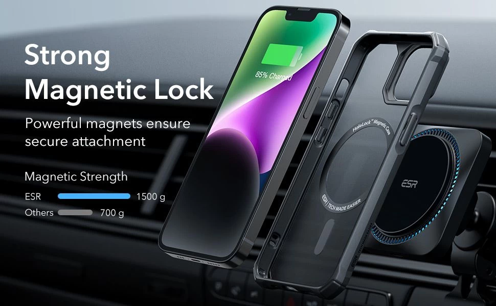 Apple iPhone 14 Plus suojakuori musta ESR AIR ARMOR HALOLOCK MAGSAFE