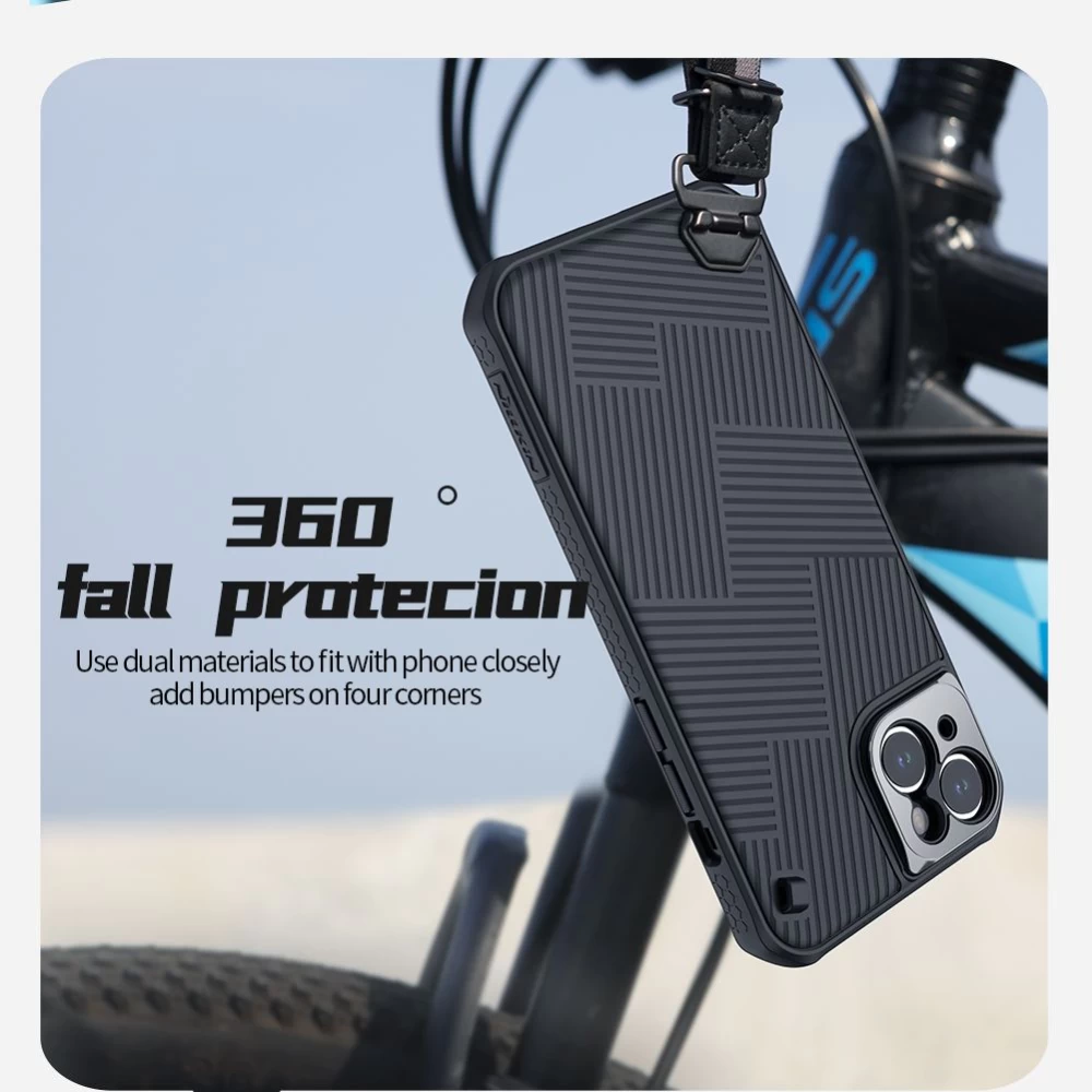 Apple iPhone 14 Plus suojakuori musta Nillkin Strap Magnetic
