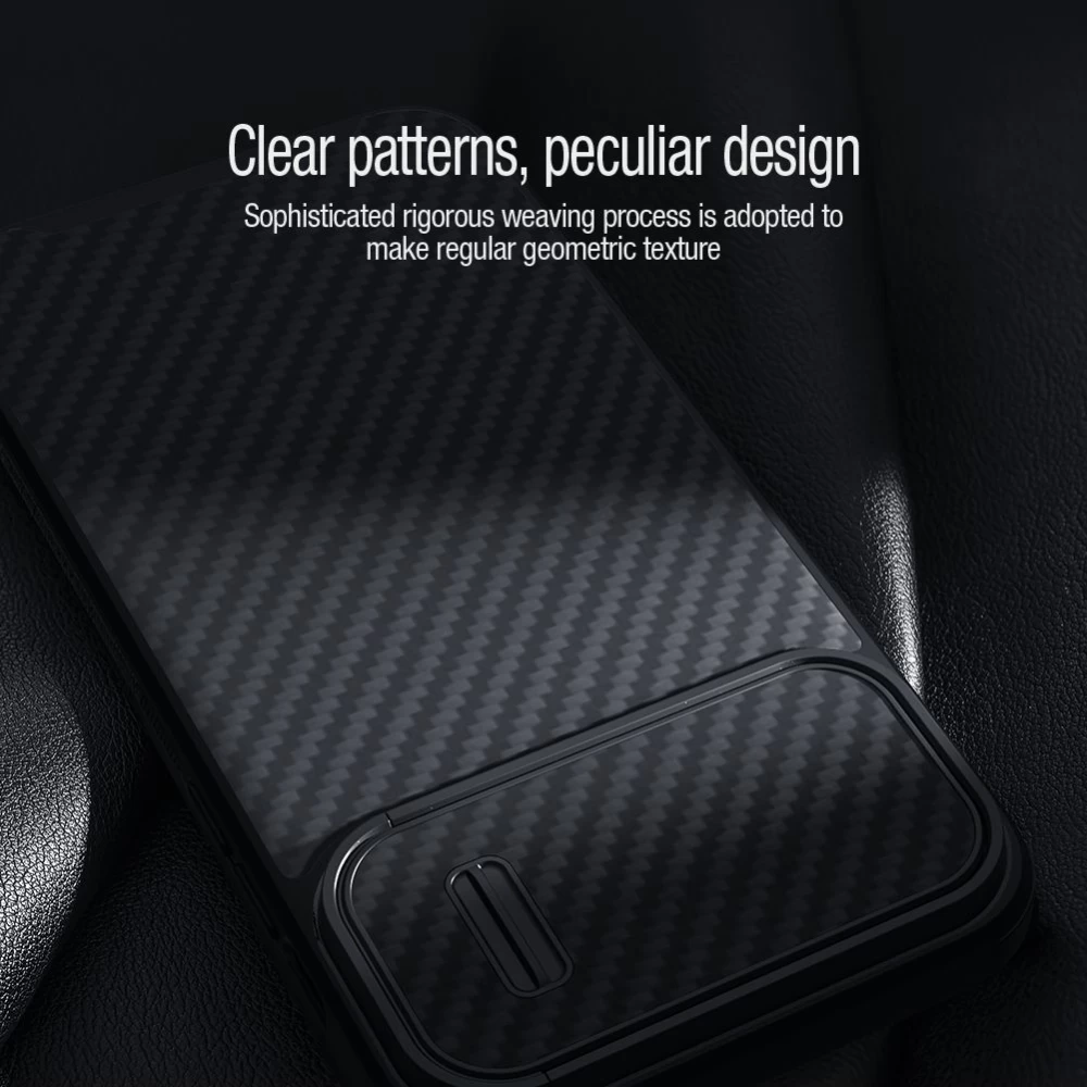 Apple iPhone 14 Plus suojakuori musta Nillkin Synthetic Fiber S Magnetic
