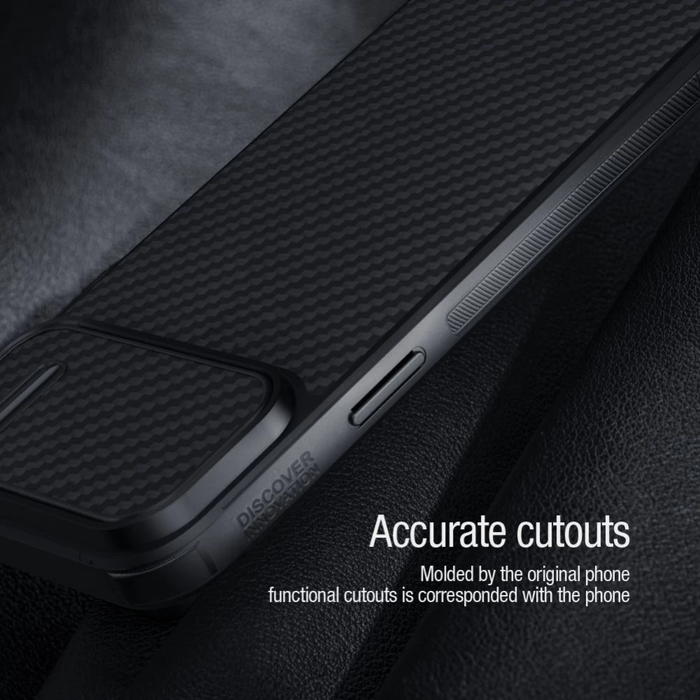Apple iPhone 14 Plus suojakuori musta Nillkin Synthetic Fiber S Magnetic