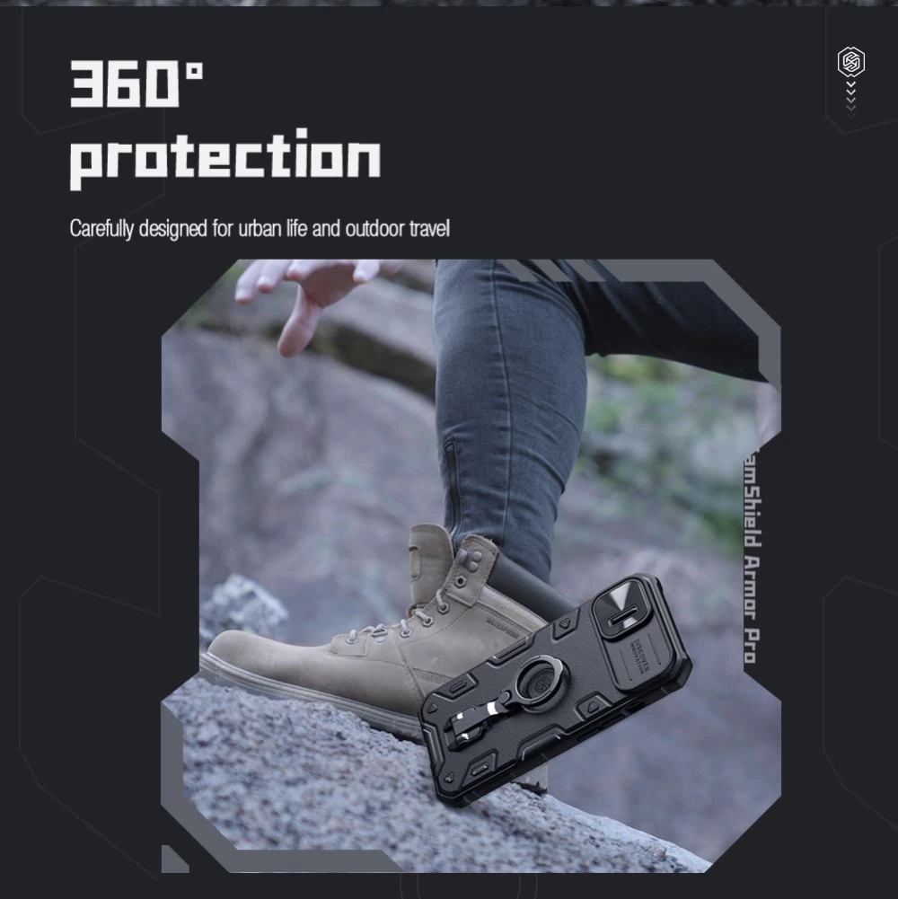 Apple iPhone 14 Plus suojakuori vihreä Nillkin CamShield Armor Pro Magnetic