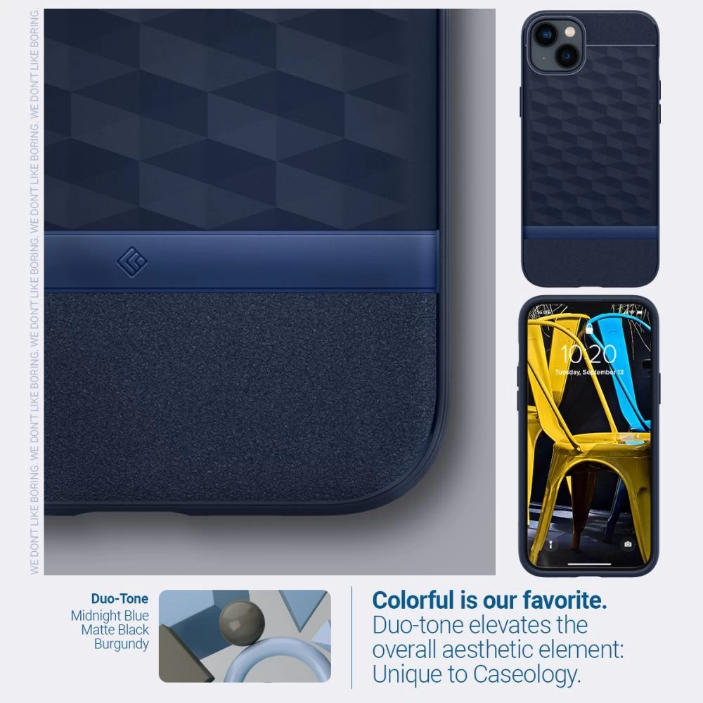 Apple iPhone 14 Plus suojakuori sininen CASEOLOGY Parallax Mag Magsafe