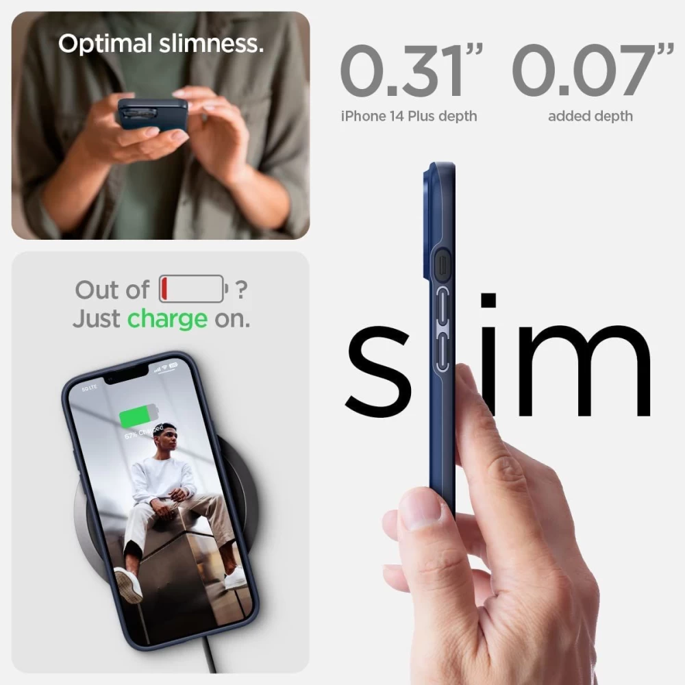 Apple iPhone 14 Plus case blue SPIGEN THIN FIT