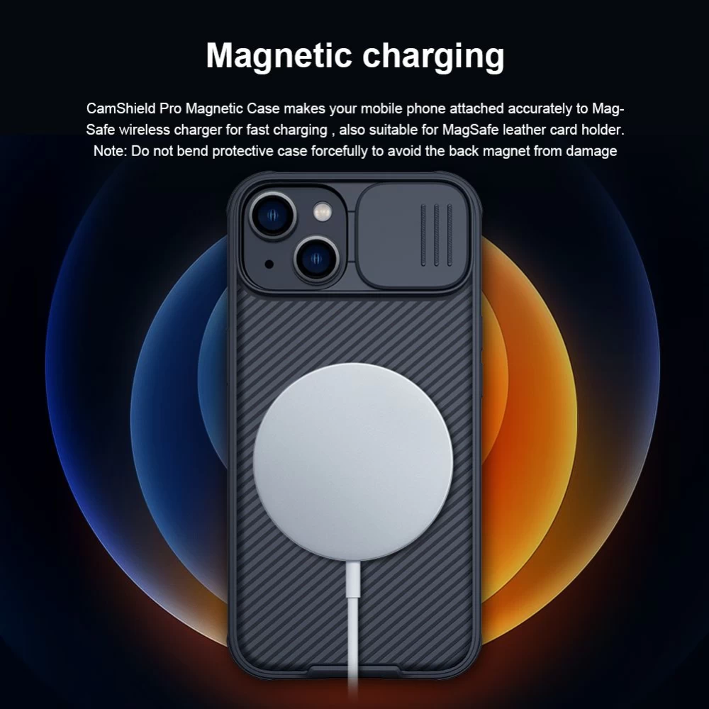 Apple iPhone 14 Plus suojakuori sininen Nillkin CamShield Pro Magnetic