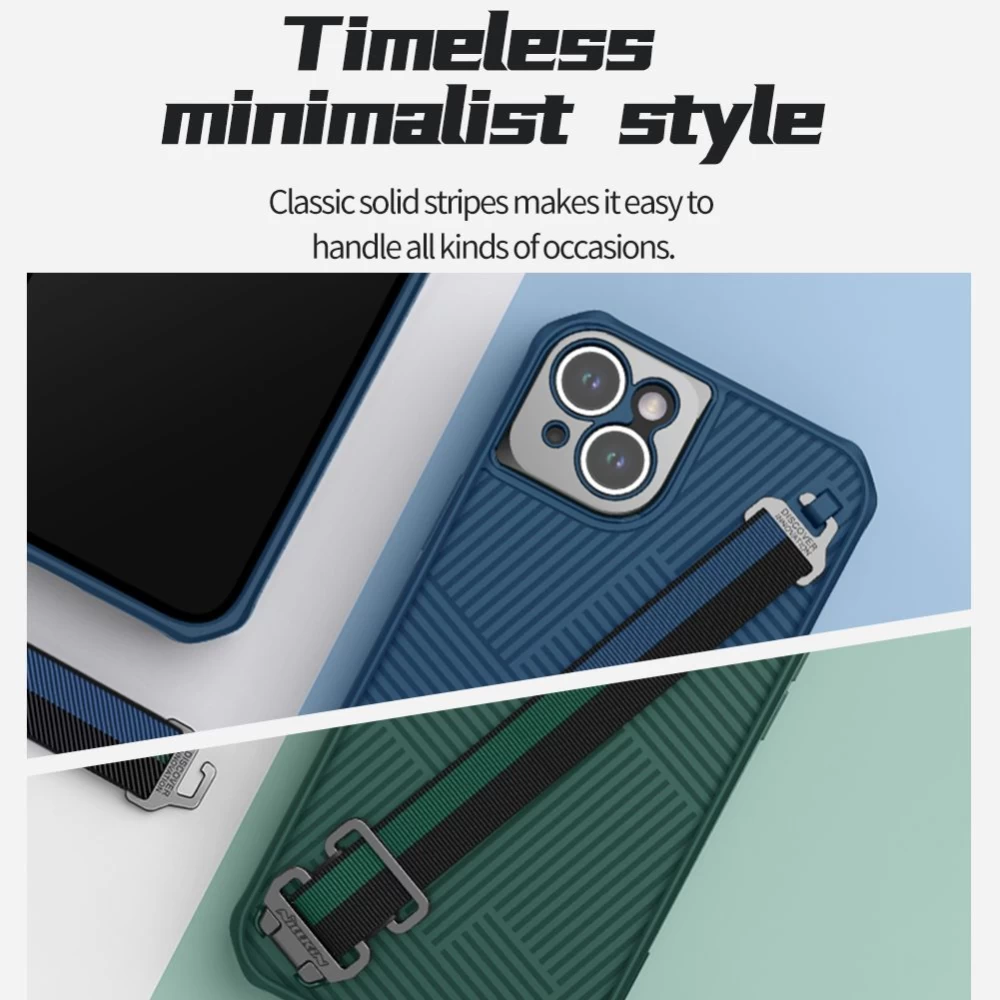 Apple iPhone 14 Plus suojakuori sininen Nillkin Strap Magnetic