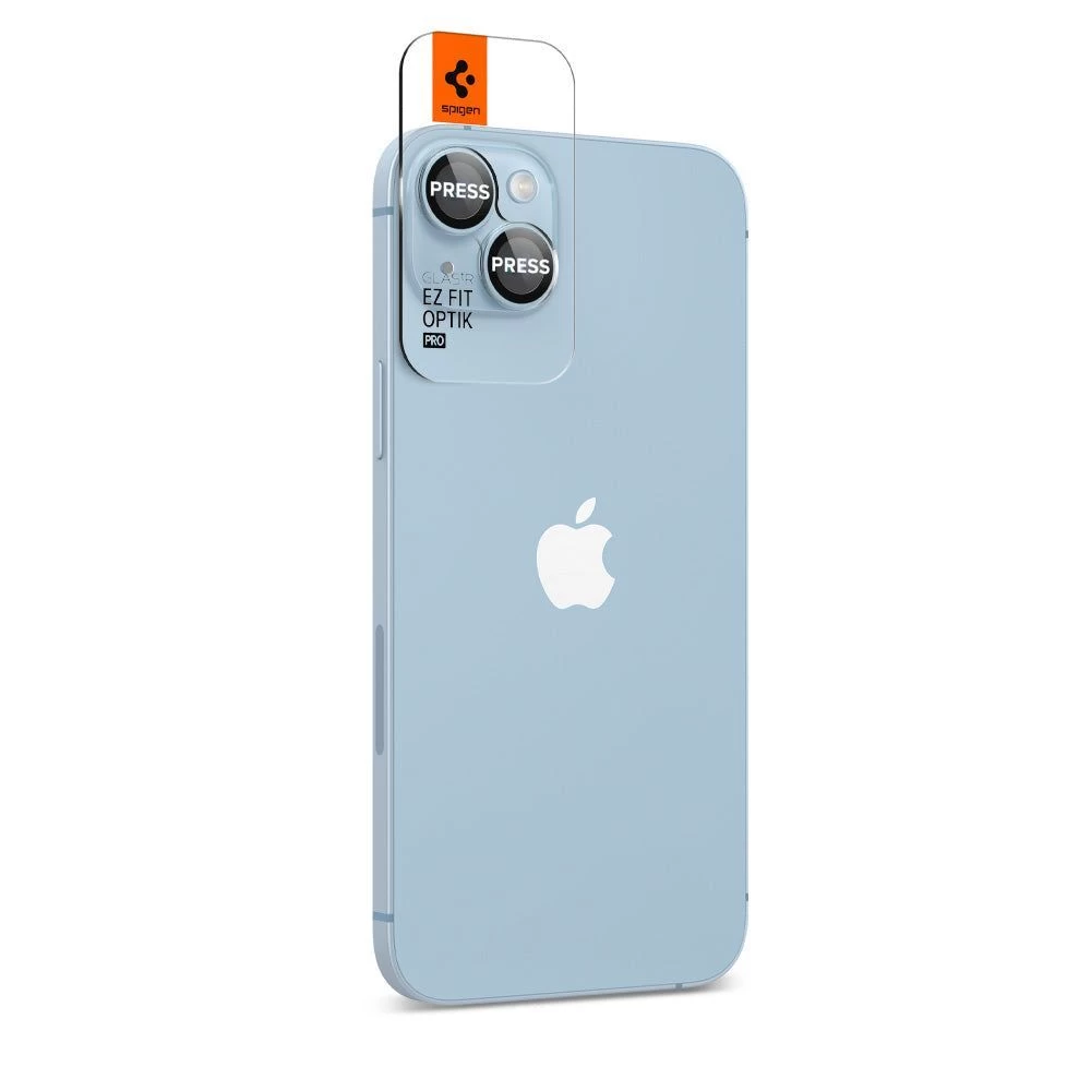 Apple iPhone 14 Plus apsauginis stiklas mėlyna SPIGEN OPTIK.TR EZ FIT CAMERA PROTECTOR (2-pack)