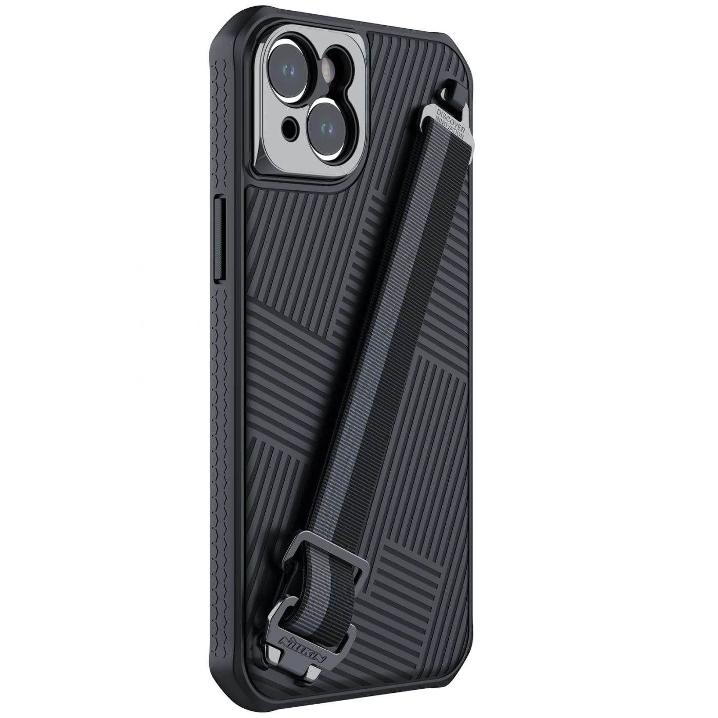 Apple iPhone 14 Plus suojakuori musta Nillkin Strap Magnetic