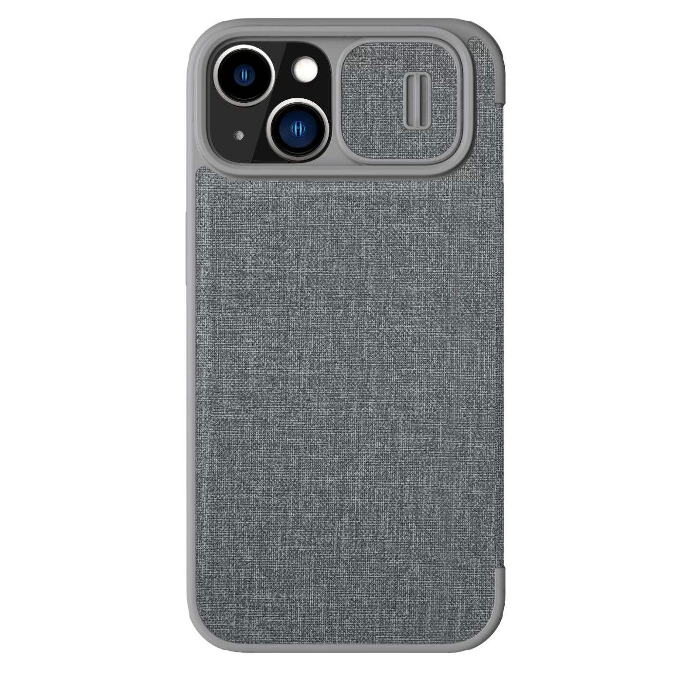 Apple iPhone 14 Plus suojakotelo harmaa Nillkin Qin Pro Leather (Cloth Version)