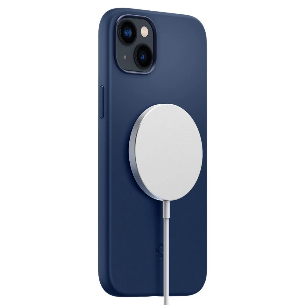 Apple iPhone 14 Plus suojakuori sininen SPIGEN SILICONE FIT MAG MAGSAFE