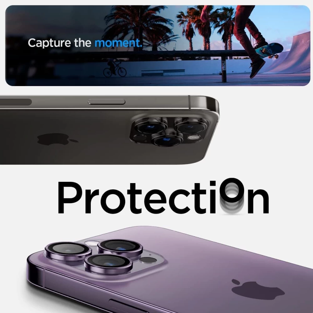 Apple iPhone 14 Pro Max aizsargstikls  SPIGEN OPTIK.TR EZ FIT CAMERA PROTECTOR (2-pack)