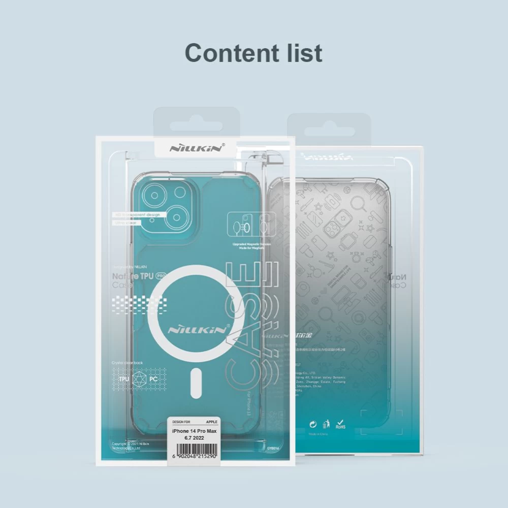 Apple iPhone 14 Pro Max dėklas skaidrus Nillkin TPU Magnetic