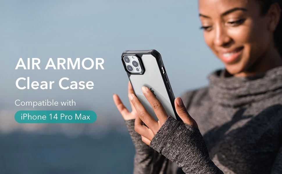Apple iPhone 14 Pro Max dėklas skaidrus pilkas ESR AIR ARMOR