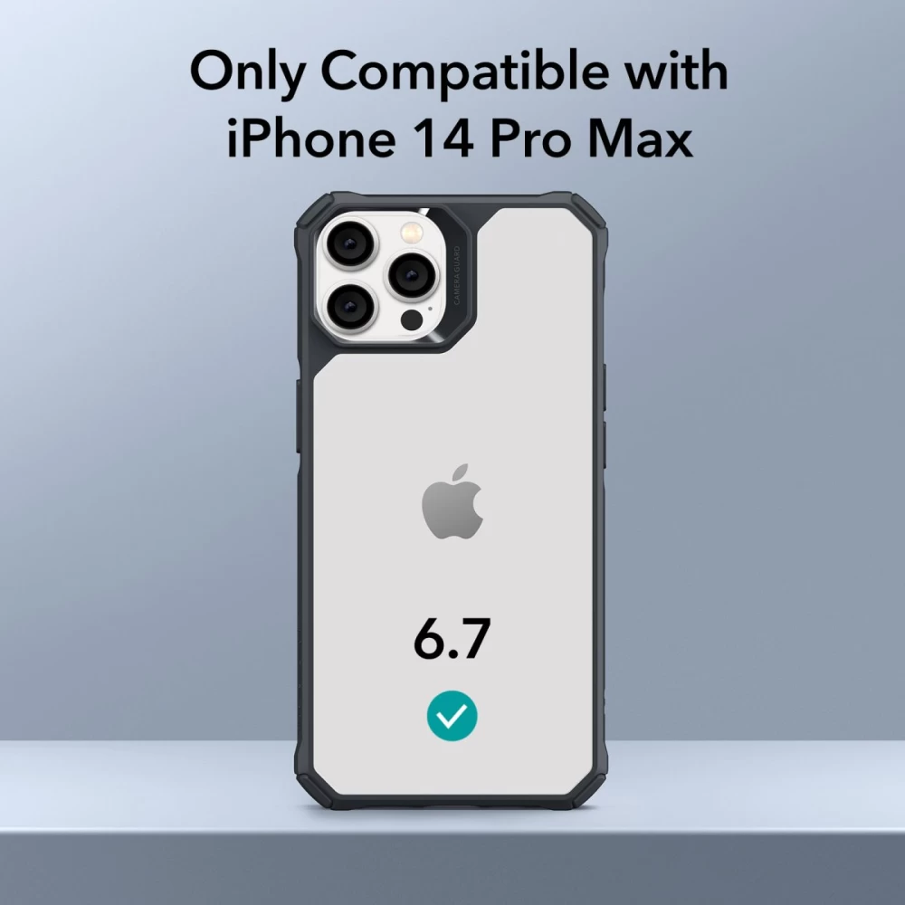 Apple iPhone 14 Pro Max dėklas skaidrus pilkas ESR AIR ARMOR
