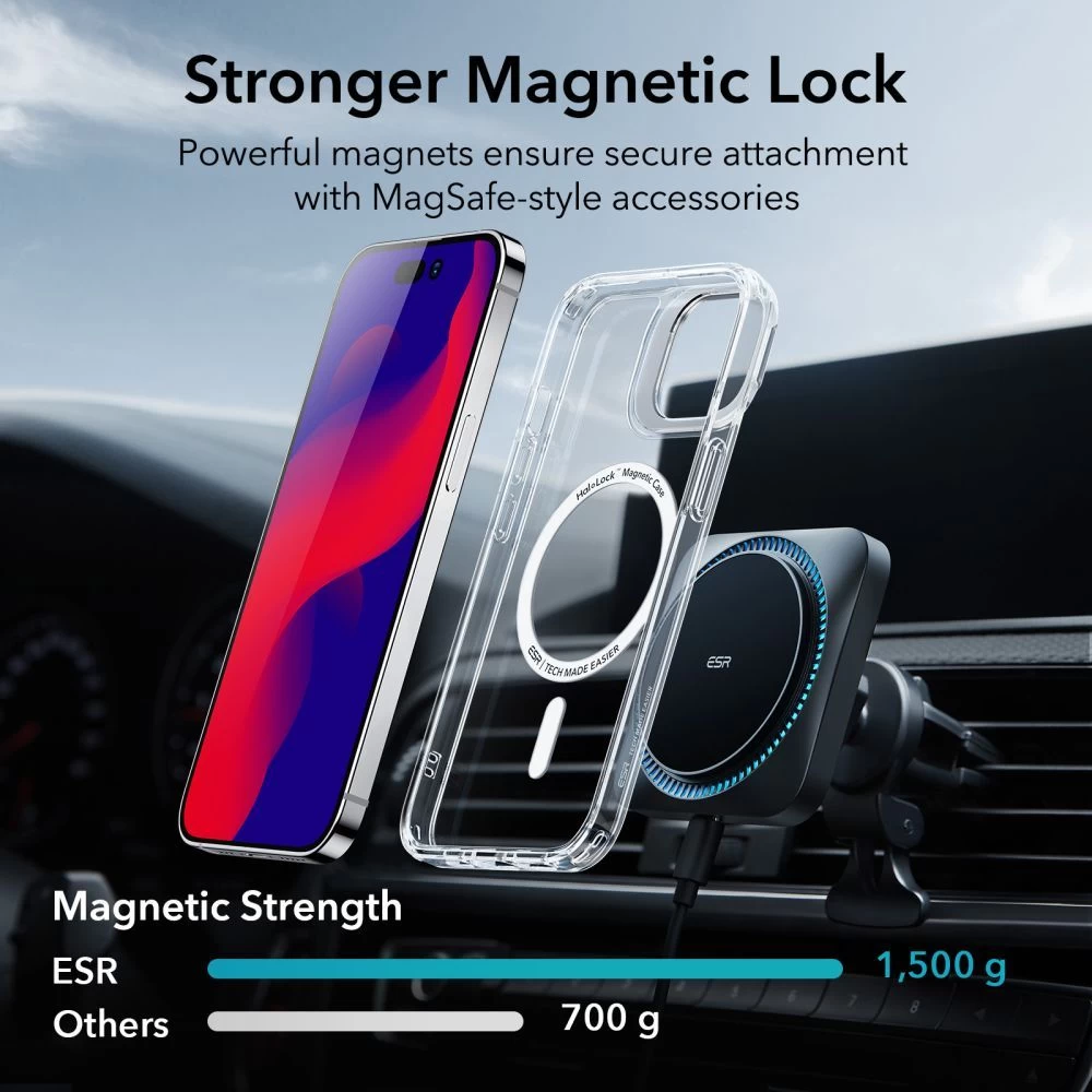 Apple iPhone 14 Pro Max dėklas skaidrus ESR CLASSIC KICKSTAND HALOLOCK MAGSAFE