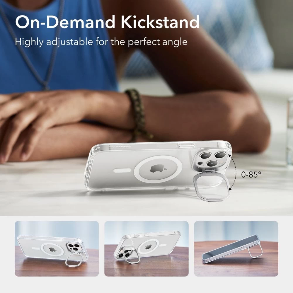 Apple iPhone 14 Pro Max dėklas skaidrus ESR CLASSIC KICKSTAND HALOLOCK MAGSAFE