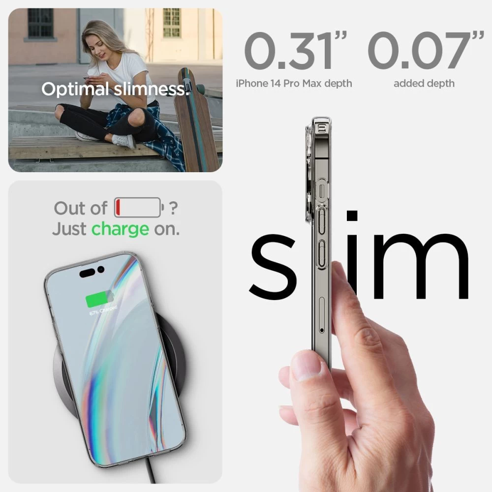 Apple iPhone 14 Pro Max dėklas skaidrus SPIGEN CRYSTAL PACK