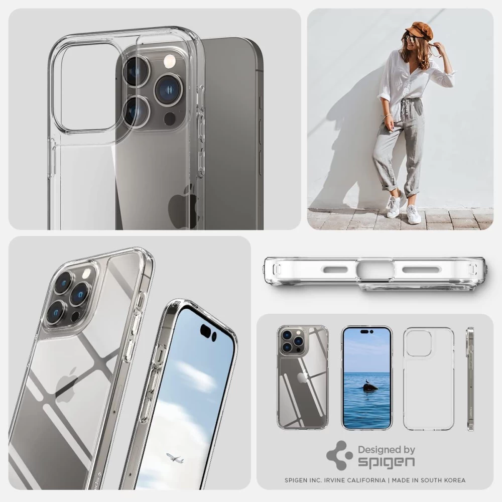 Apple iPhone 14 Pro Max dėklas skaidrus SPIGEN QUARTZ HYBRID