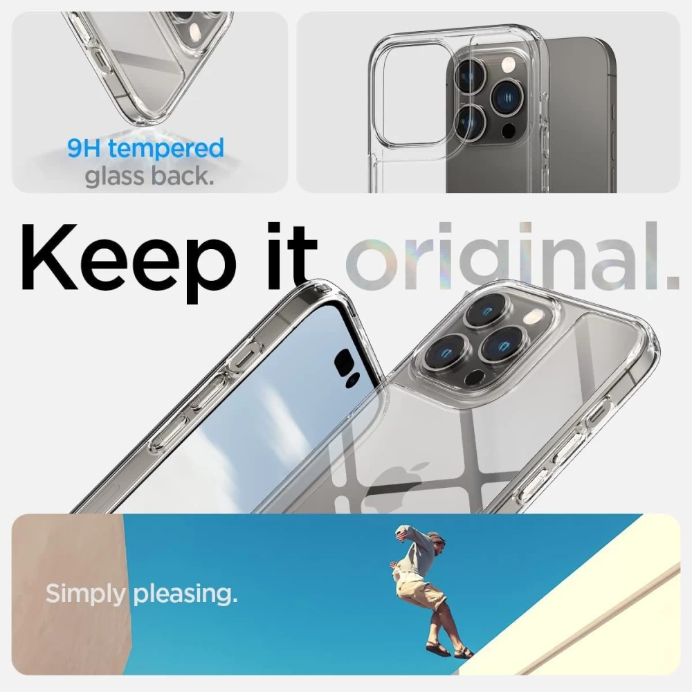 Apple iPhone 14 Pro Max dėklas skaidrus SPIGEN QUARTZ HYBRID