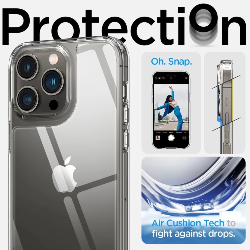 Apple iPhone 14 Pro Max dėklas skaidrus SPIGEN QUARTZ HYBRID