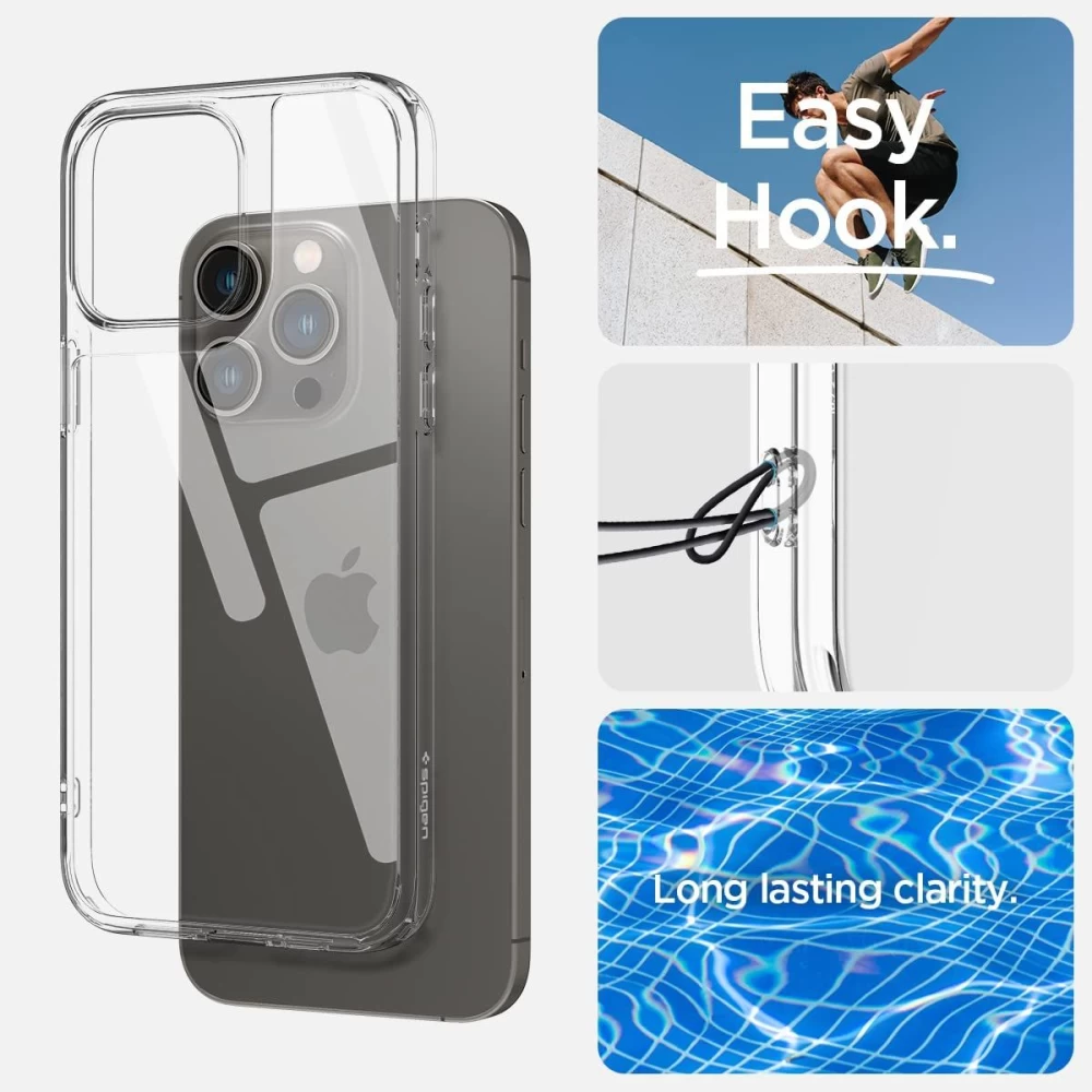 Apple iPhone 14 Pro Max dėklas skaidrus SPIGEN QUARTZ HYBRID