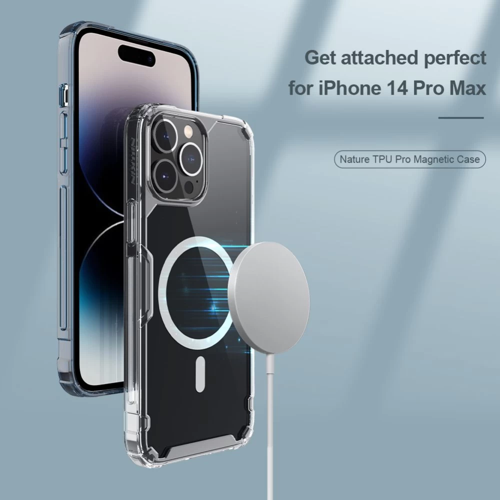 Apple iPhone 14 Pro Max dėklas skaidrus Nillkin TPU Magnetic