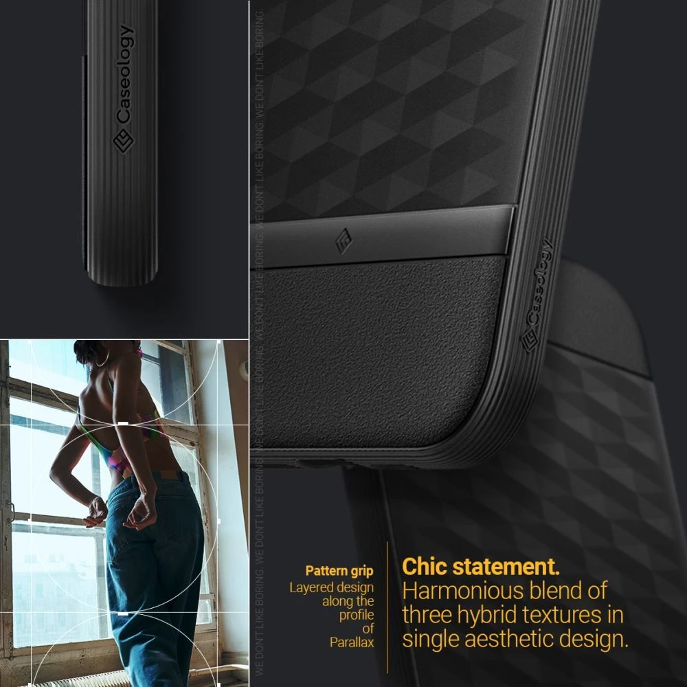 Apple iPhone 14 Pro Max dėklas Juoda CASEOLOGY Parallax Mag Magsafe