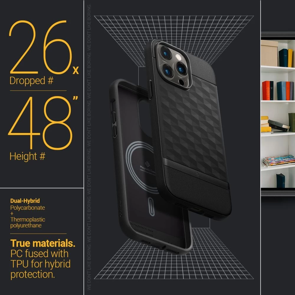Apple iPhone 14 Pro Max dėklas Juoda CASEOLOGY Parallax Mag Magsafe