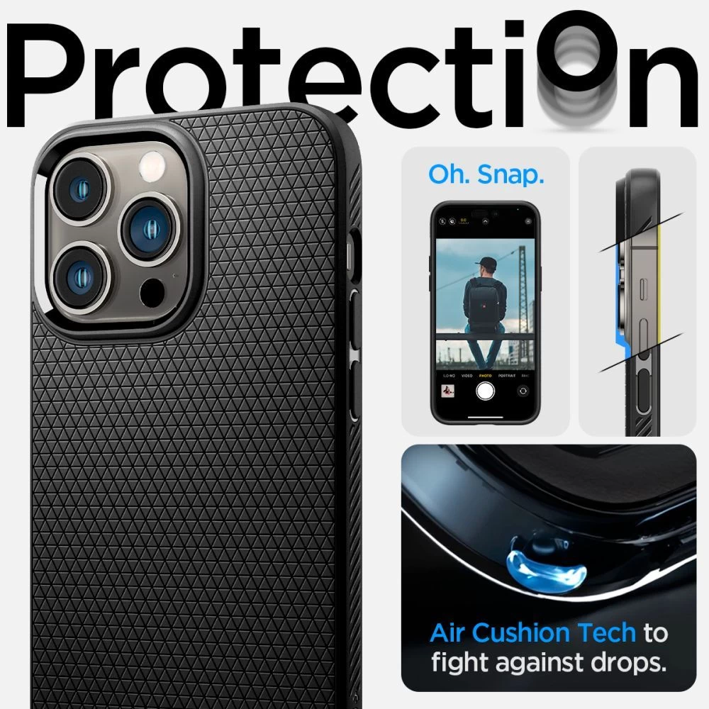Apple iPhone 14 Pro Max dėklas Juoda SPIGEN LIQUID AIR