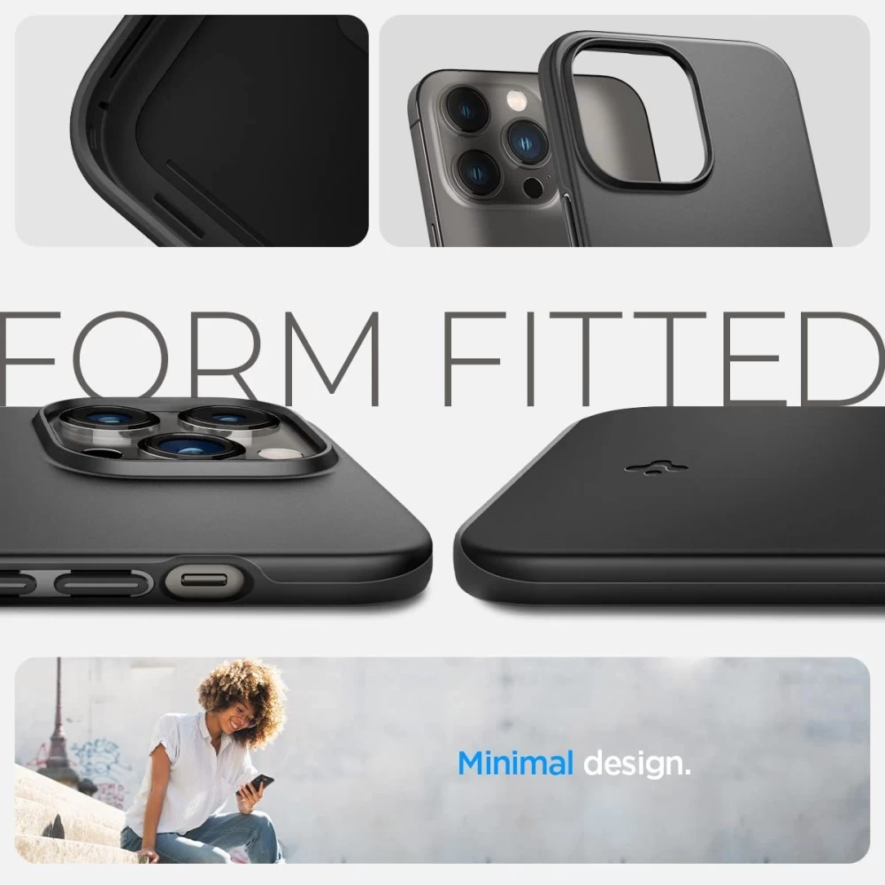 Apple iPhone 14 Pro Max dėklas Juoda SPIGEN THIN FIT