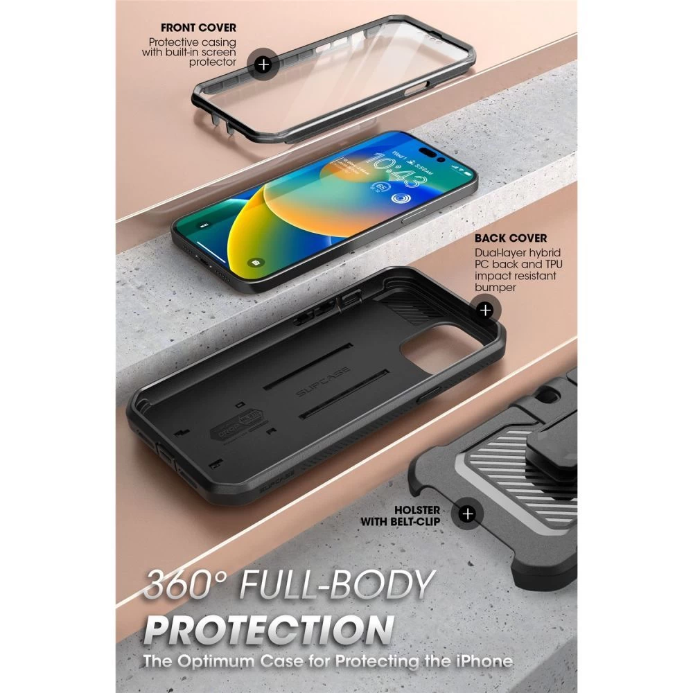 Apple iPhone 14 Pro Max dėklas Juoda SUPCASE UNICORN BEETLE PRO
