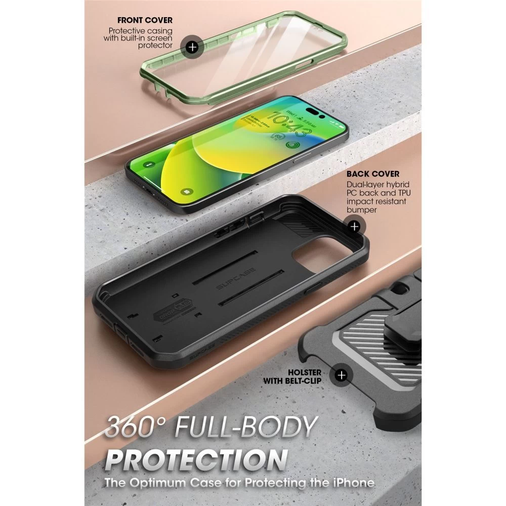 Apple iPhone 14 Pro Max dėklas žalia SUPCASE UNICORN BEETLE PRO