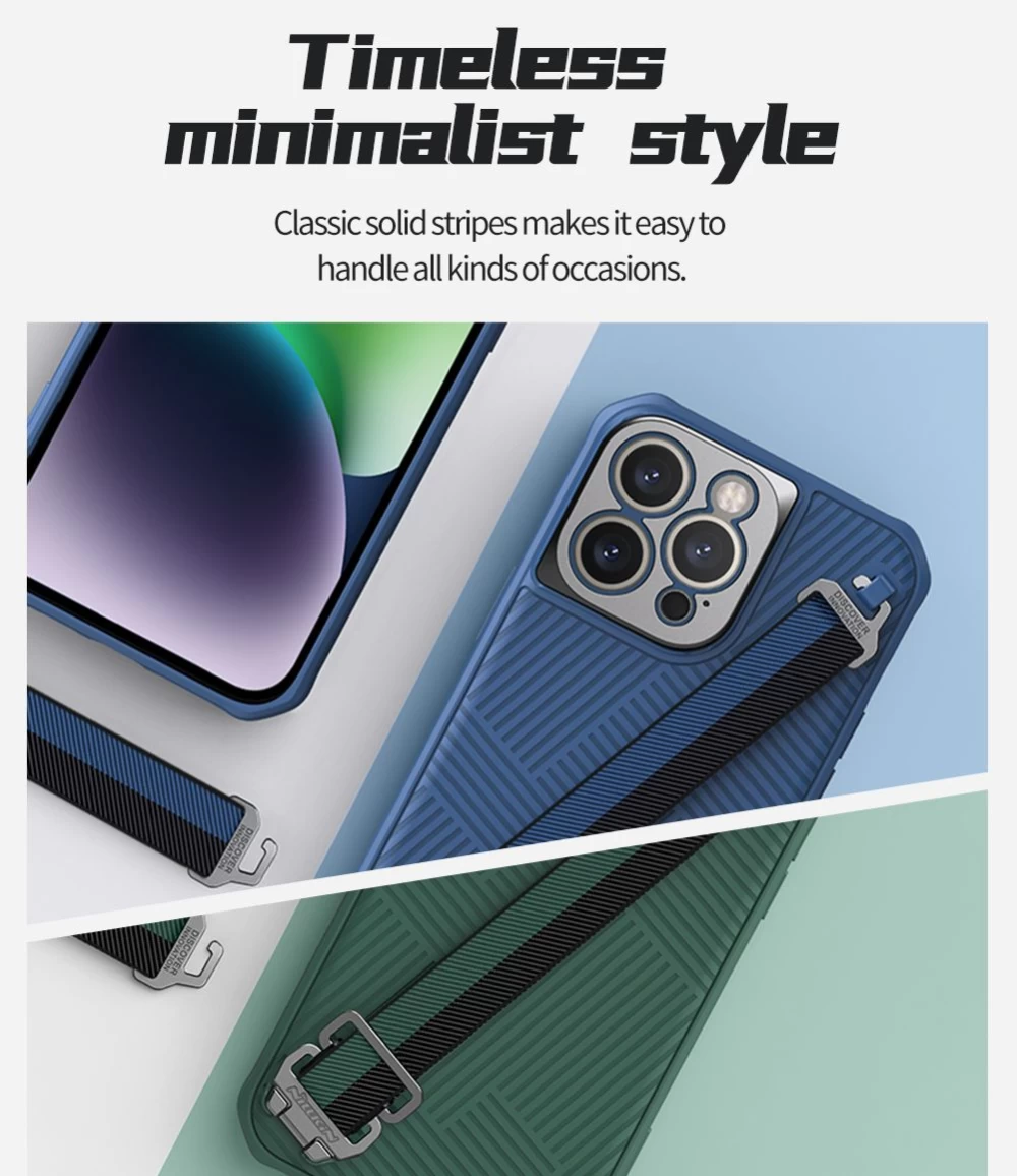 Apple iPhone 14 Pro Max dėklas žalia Nillkin Strap Magnetic