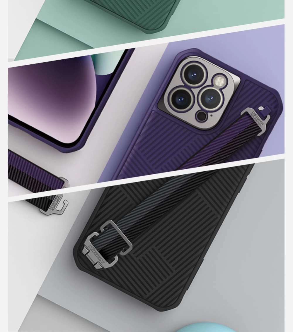 Apple iPhone 14 Pro Max dėklas žalia Nillkin Strap Magnetic