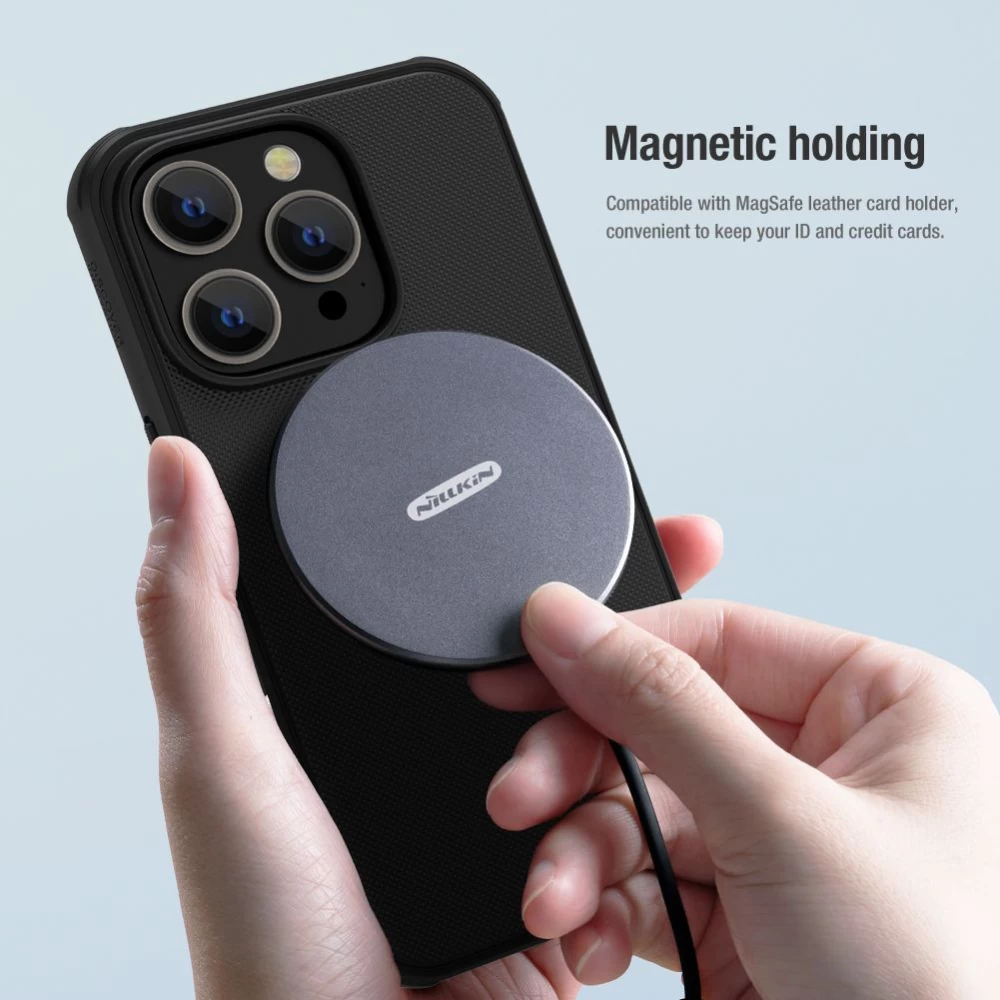 Apple iPhone 14 Pro Max dėklas mėlyna Nillkin Super Frosted Shield Magnetic