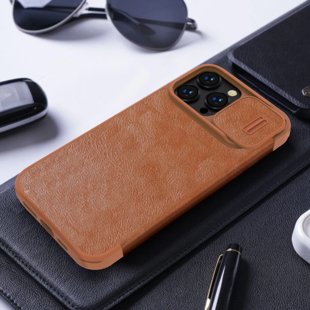 Apple iPhone 14 Pro Max dėklas mėlyna Nillkin Qin Leather