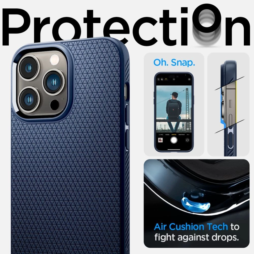 Apple iPhone 14 Pro Max dėklas mėlyna SPIGEN LIQUID AIR