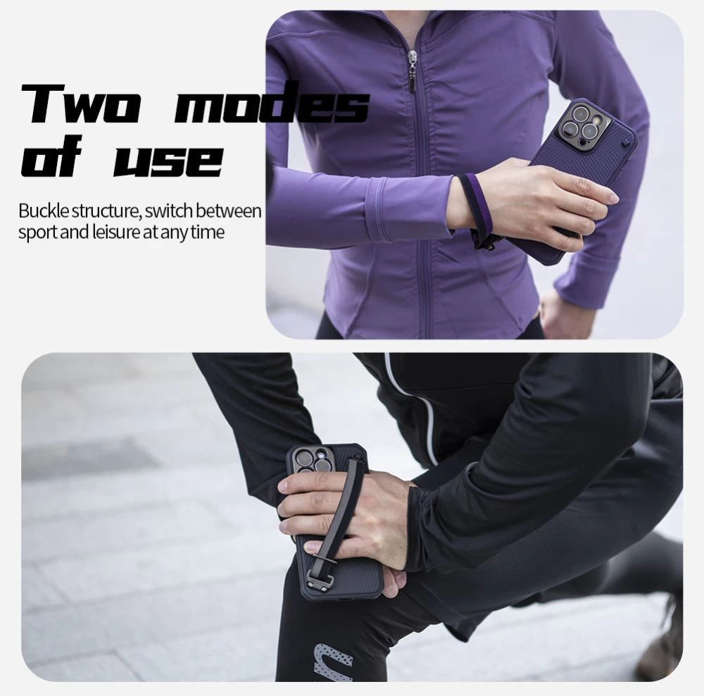 Apple iPhone 14 Pro Max dėklas mėlyna Nillkin Strap Magnetic
