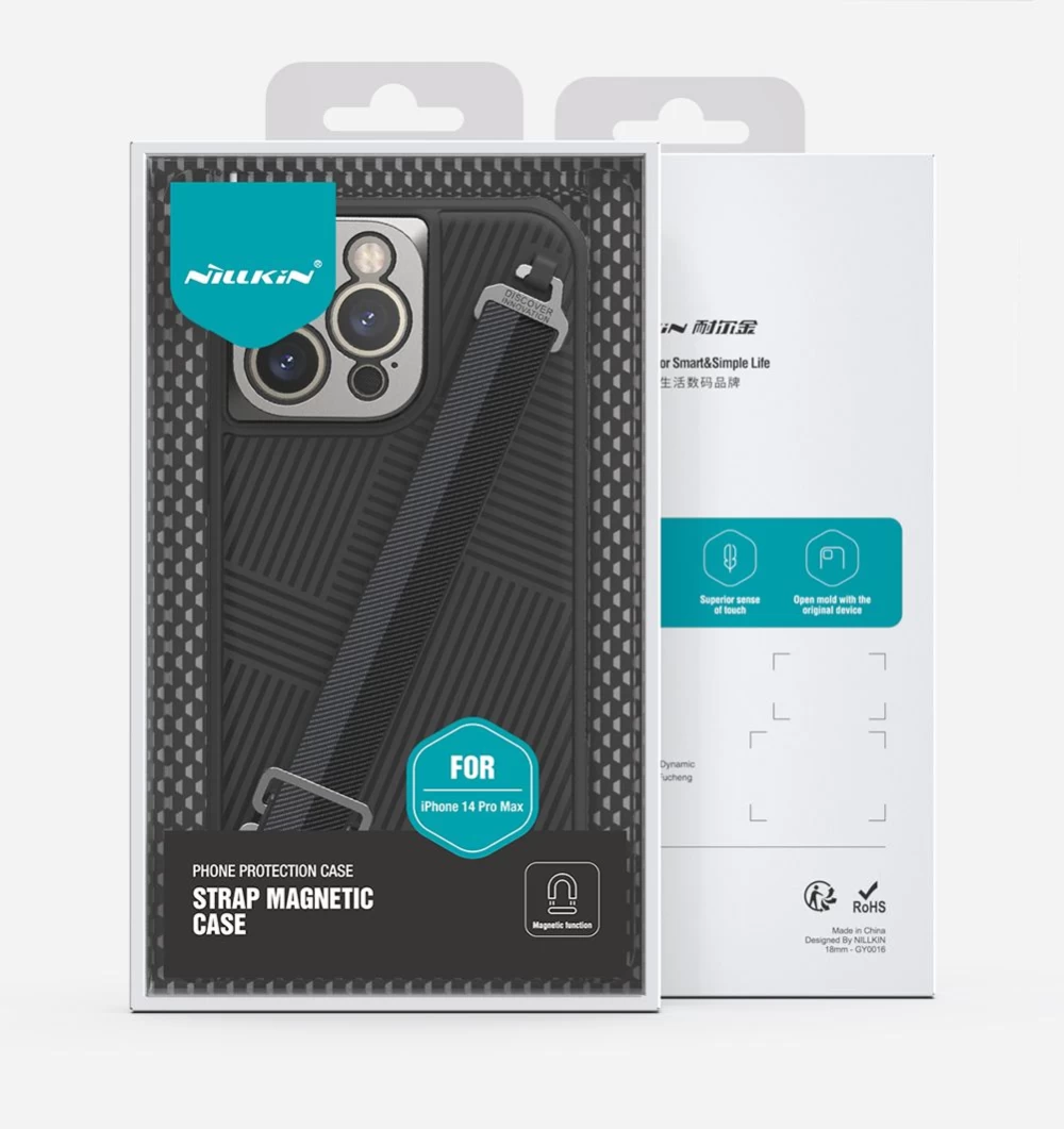 Apple iPhone 14 Pro Max dėklas mėlyna Nillkin Strap Magnetic