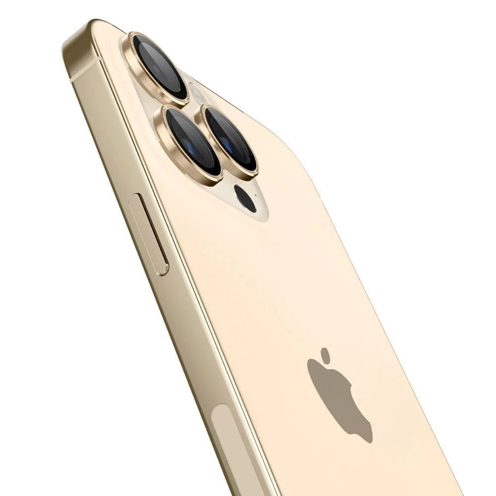 Apple iPhone 14 Pro Max aizsargstikls zeltīts SPIGEN OPTIK.TR EZ FIT CAMERA PROTECTOR (2-pack)