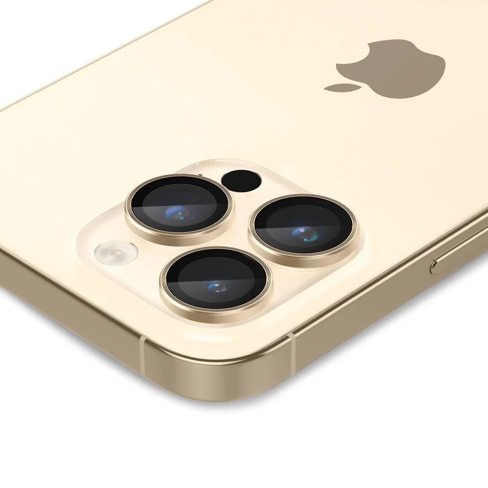 Apple iPhone 14 Pro Max aizsargstikls zeltīts SPIGEN OPTIK.TR EZ FIT CAMERA PROTECTOR (2-pack)