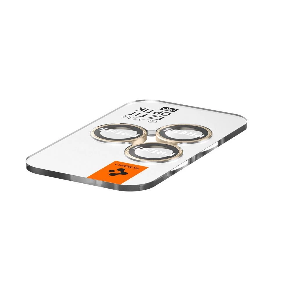 Apple iPhone 14 Pro Max aizsargstikls zeltīts SPIGEN OPTIK.TR EZ FIT CAMERA PROTECTOR (2-pack)