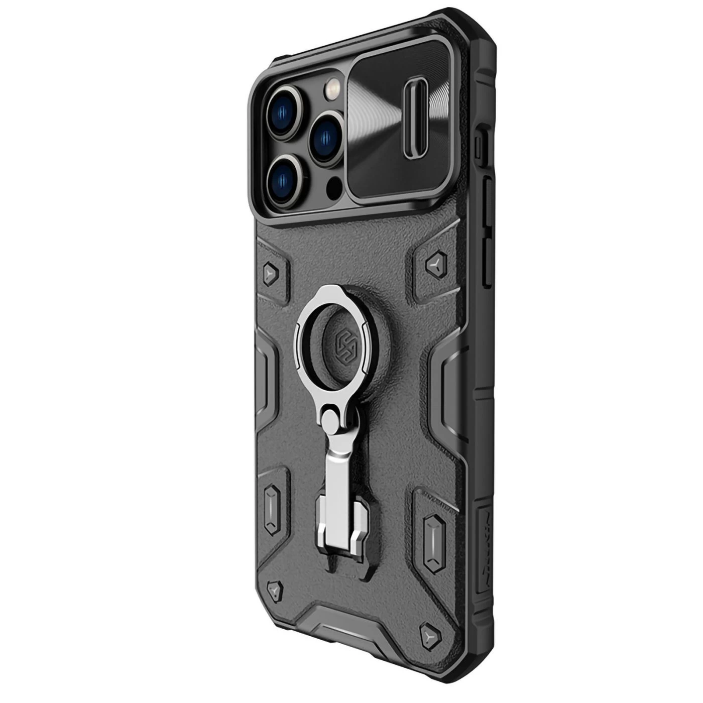 Apple iPhone 14 Pro Max dėklas Juoda Nillkin CamShield Armor Magnetic