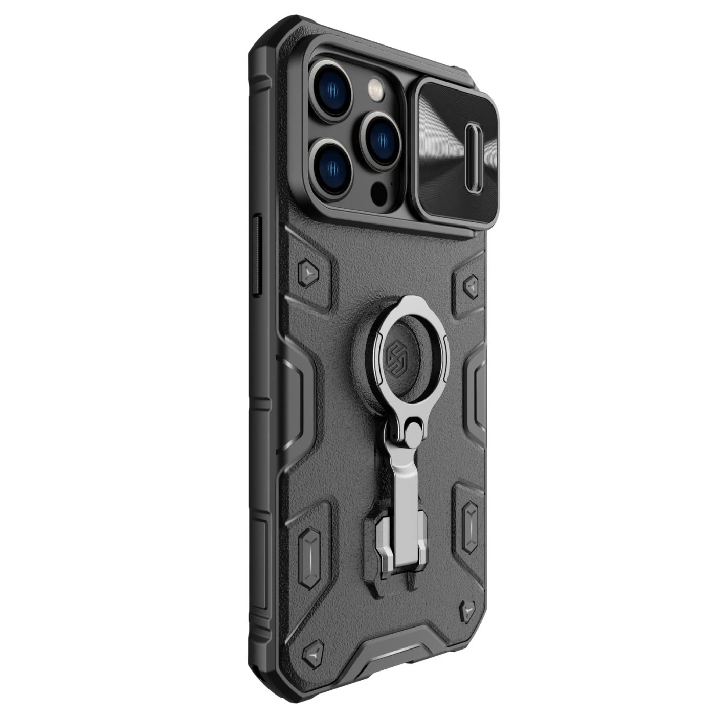 Apple iPhone 14 Pro Max dėklas Juoda Nillkin CamShield Armor Magnetic