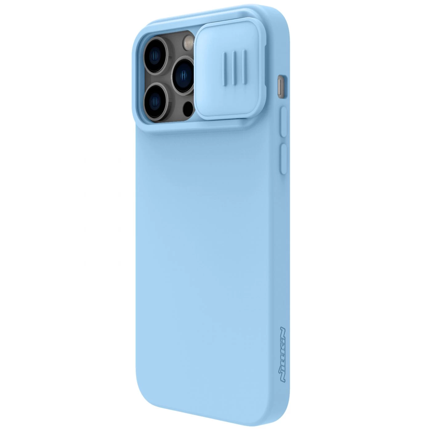Apple iPhone 14 Pro Max dėklas mėlyna Nillkin CamShield Silky Magnetic Silicone
